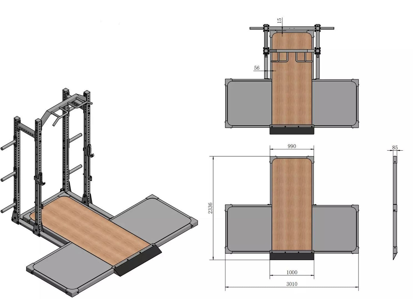 Painonnostolava T-malli 80 mm - Recoil