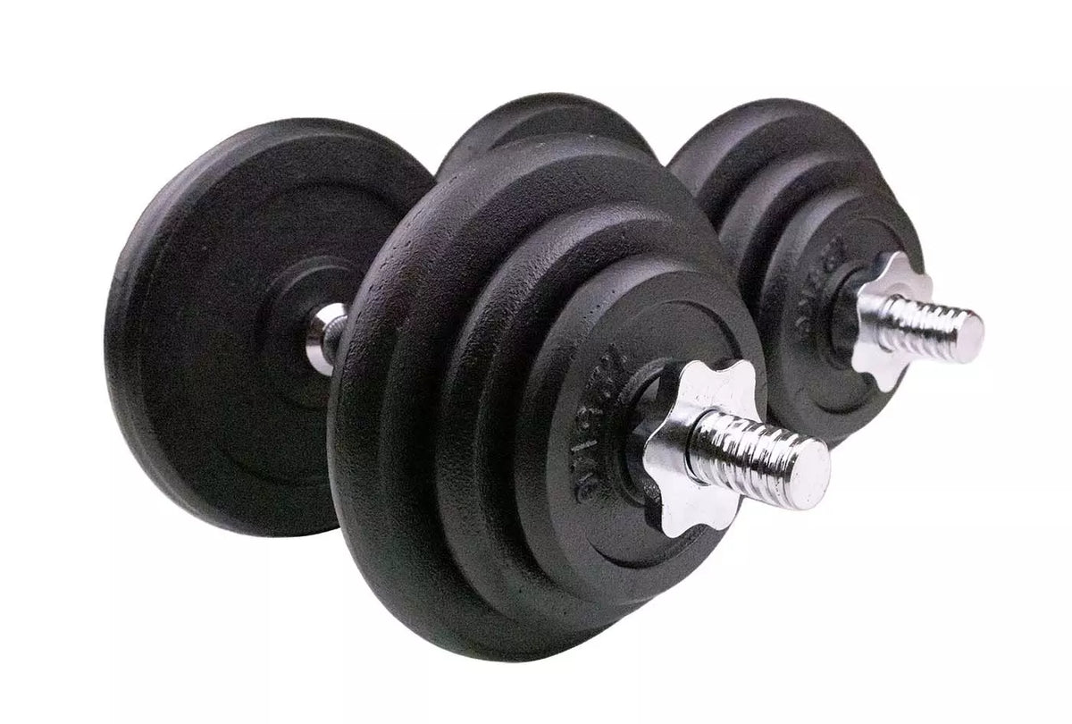Säädettävä käsipainosetti - 2 x 19,5 kg rauta - Recoil