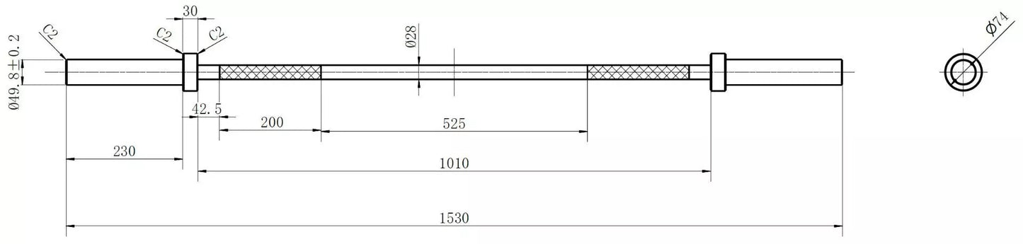 Painonnostotanko 153 cm | Recoil