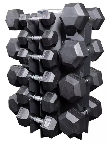 Hexagonkäsipainosetti 2,5–25 kg & teline - Recoil