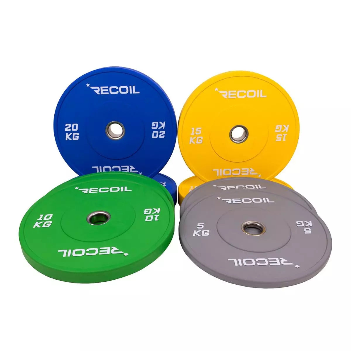 Recoil Levytankosarja 120 kg – Bumper Plates Pro (Värillinen)