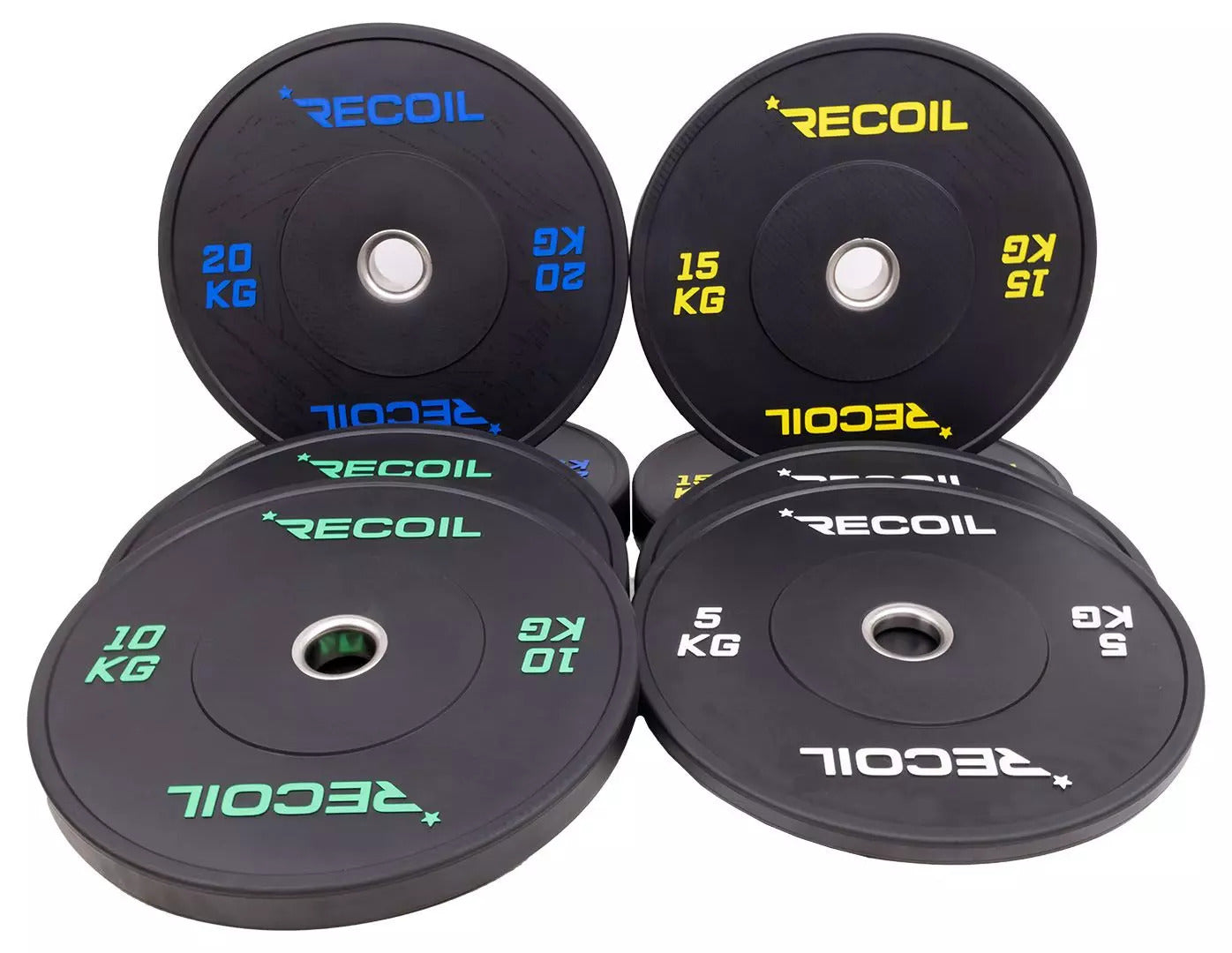 Recoil Levytankosarja 120 kg – Bumper Plates Pro (Musta)