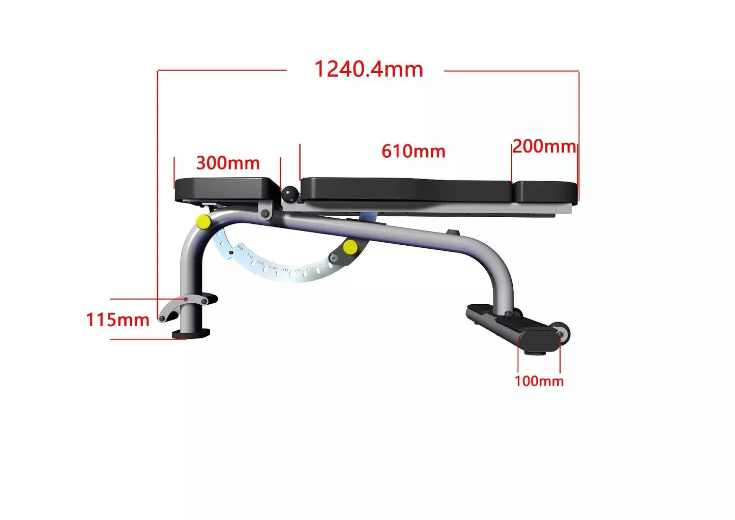 Säädettävä tasa-/vinopenkki Commercial – Recoil