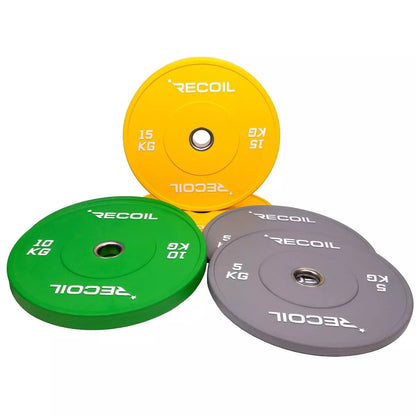 Recoil Levytankosarja 80 kg – Bumper Plates Pro (Värillinen)
