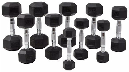 Hexagon-käsipainot 1–50 kg – Master Fitness