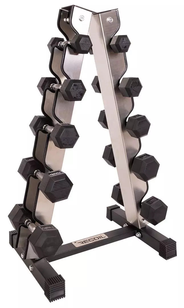 Hexagon-käsipainosetti 1–5 kg + Teline - Recoil