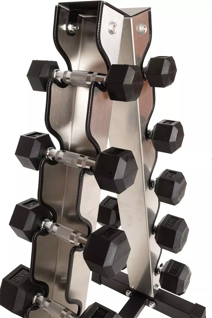 Hexagon-käsipainosetti 1–5 kg + Teline - Recoil