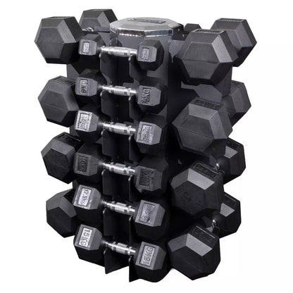 Hexagonkäsipainosetti 2,5–25 kg & teline - Recoil