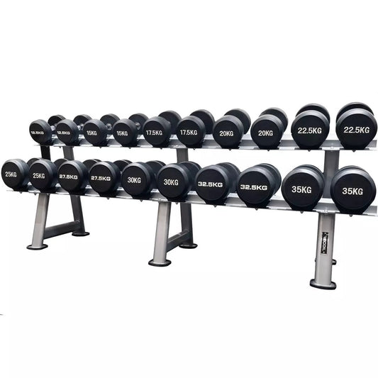 Recoil Käsipainosetti 10 paria telineellä (12,5–35 kg)