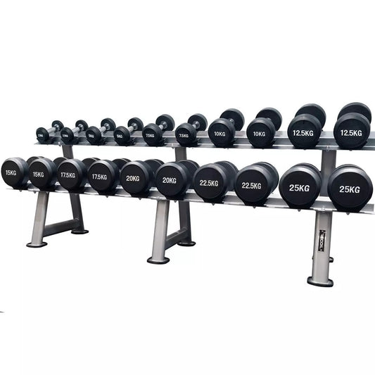 Recoil Käsipainosetti 10 paria telineellä (2,5–25 kg)