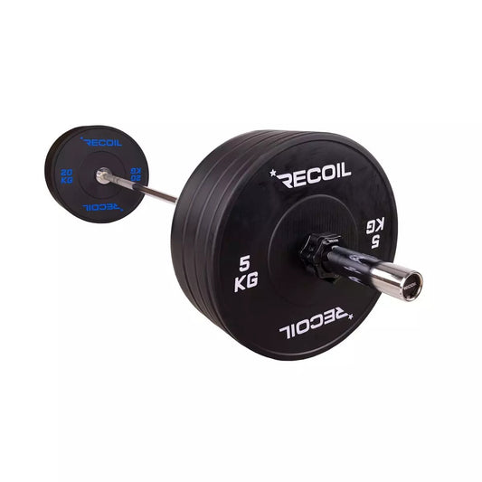 Recoil Levytankosarja 120 kg – Bumper Plates Pro (Musta)