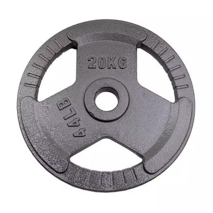 Teräslevypainot 1,25 - 25 kg, 50 mm, otekahvoilla - Ilman logoa